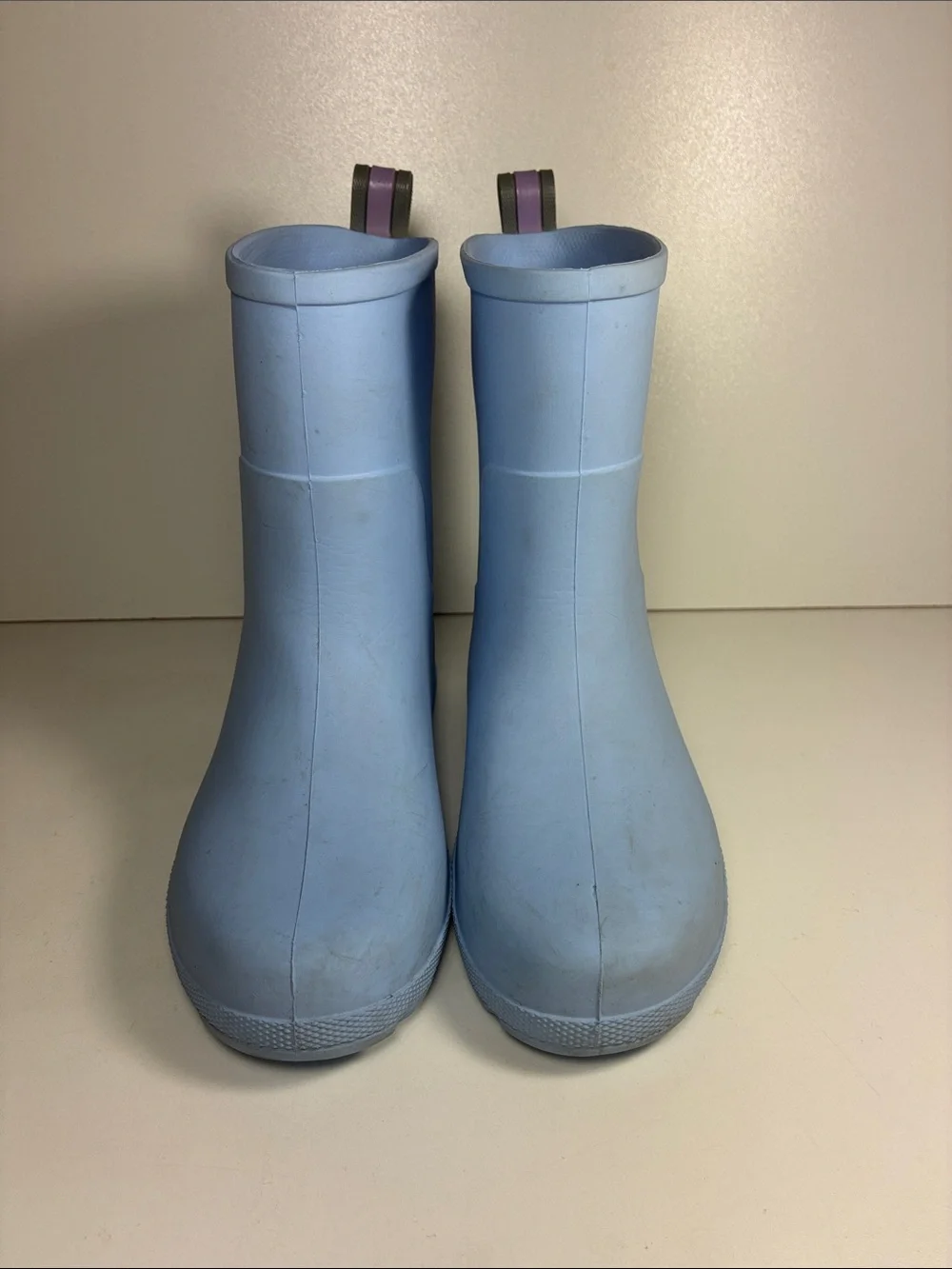 totes Kids Light Blue Waterproof Pull-On Rain Boots, size 13-1